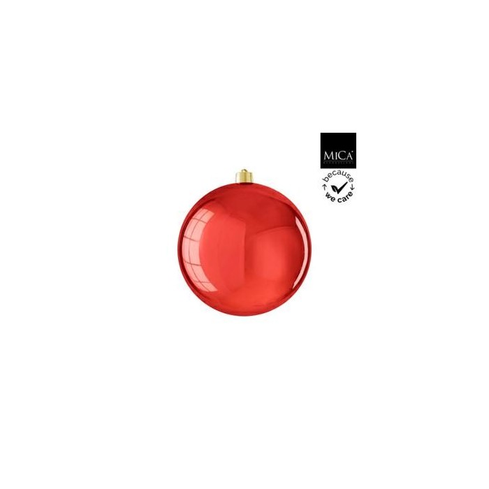 SFERA VETRO ROSSO LUCIDO D.25